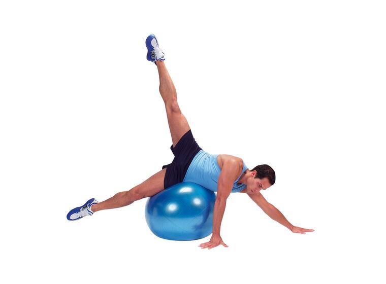 Gymnic Plus Blå 65 cm Pilatessboll | Latexfri | hög kvalitet 