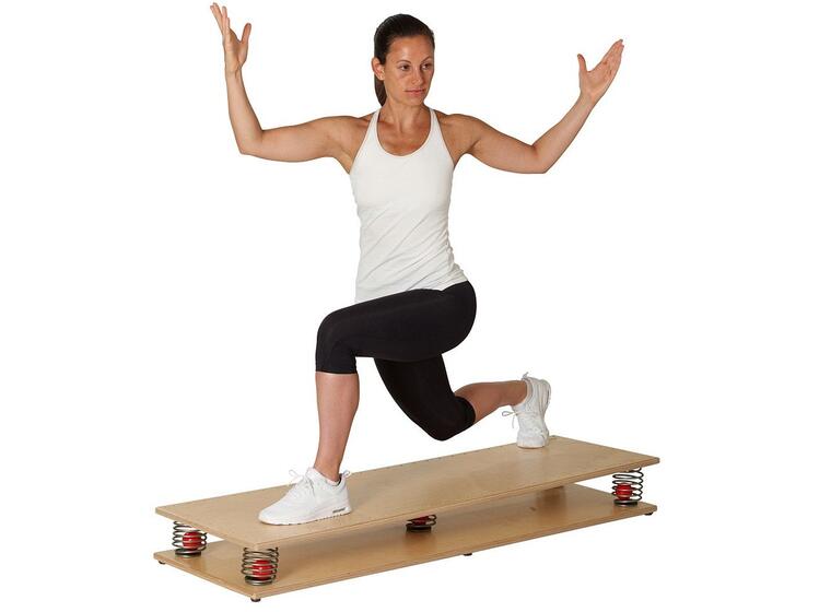 Balansbräda Pedalo plattform med fjädrar Rehabiliteringplattform | 150 x 45 cm 