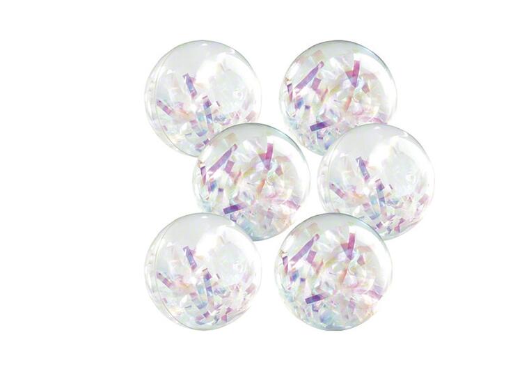 Regnbågsboll Diamant 10 cm Vattenfylld och glittrande boll 