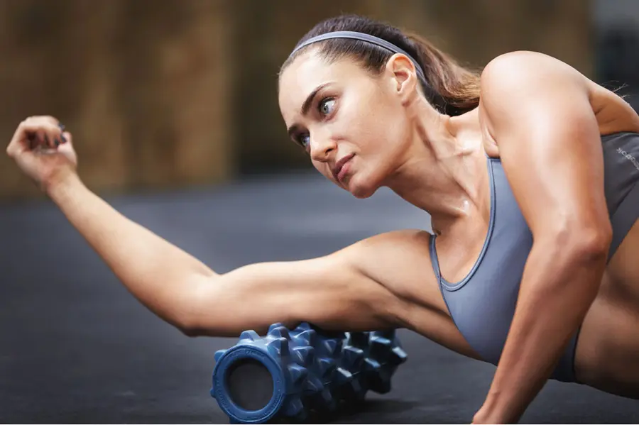 RumbleRoller Foam Roller Blå Massagerulle | 12,5 x 30 cm 