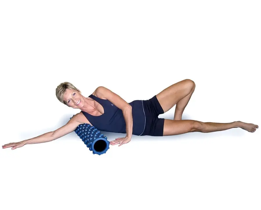 RumbleRoller Foam Roller Blå Massagerulle | 15 x 77,5 cm 