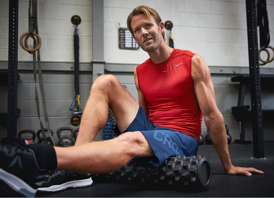 RumbleRoller Foam Roller Blå Massagerulle | 15 x 77,5 cm 