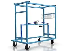 Transportvagn  ishockeymål Med handvinsch och 4 svängbara hjul