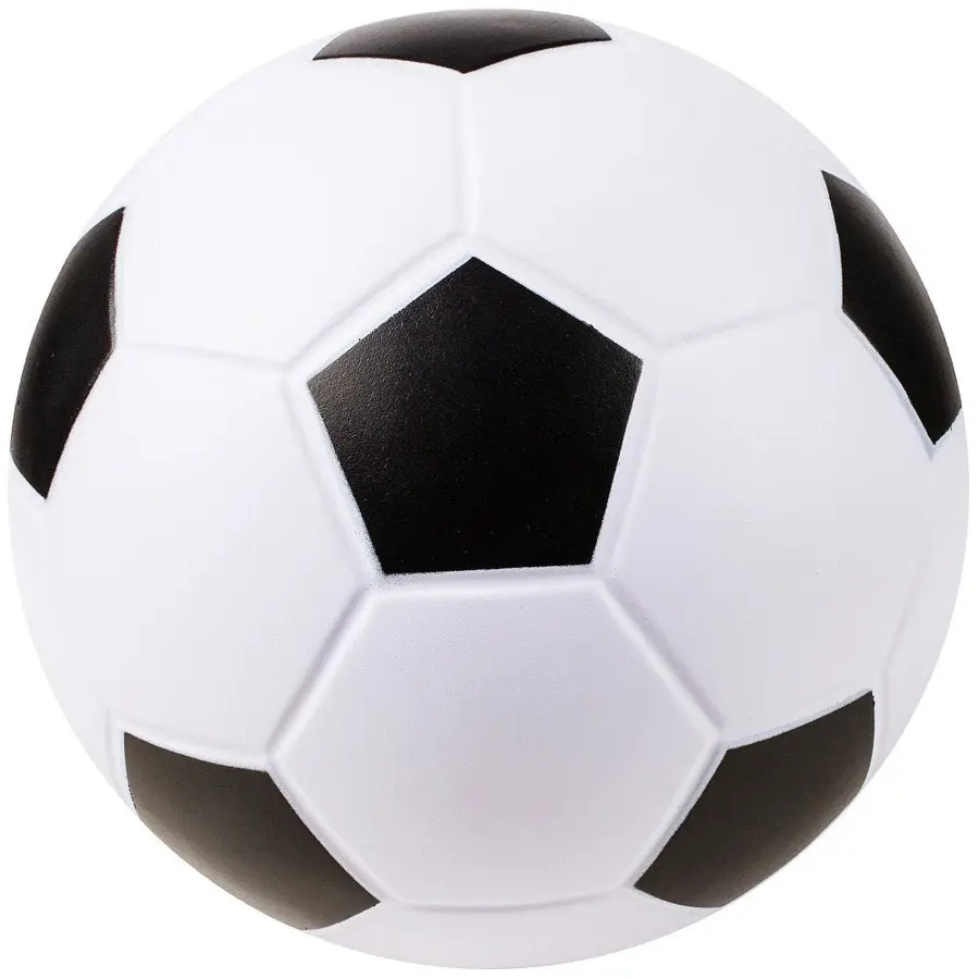 Softball PU-skum 20 cm svart/hvit Myk fotball i størrelse 3 