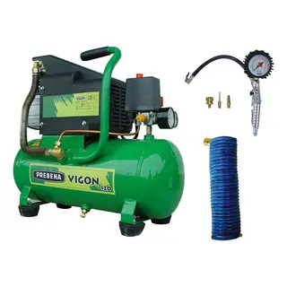 Kompressor Vigon 120 med tryckbeh&#229;llare 1100W | 8 bar | 85 l/min