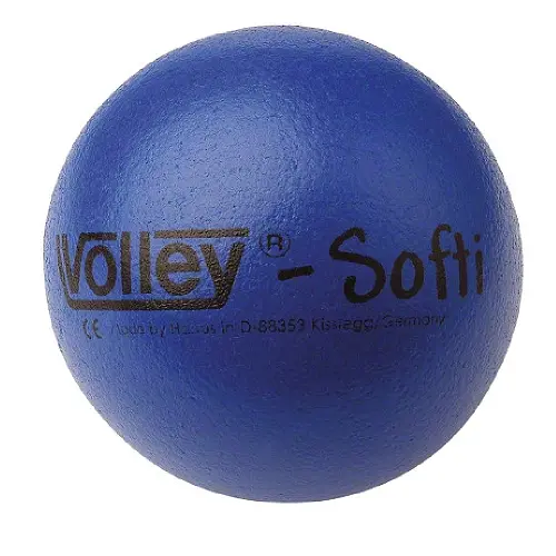 Softboll Volley Skumboll blå Diameter 16 cm - med plastöverdrag 