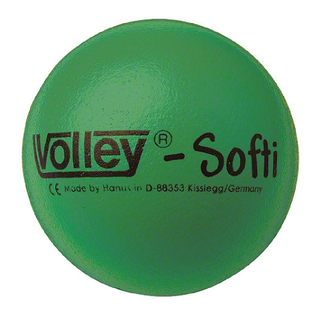 Softball Volley Skumboll gr&#246;n Diameter 16 cm - med plast&#246;verdrag