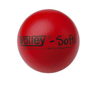 Softball Volley Skumboll röd Diameter 16 cm - med plastöverdrag