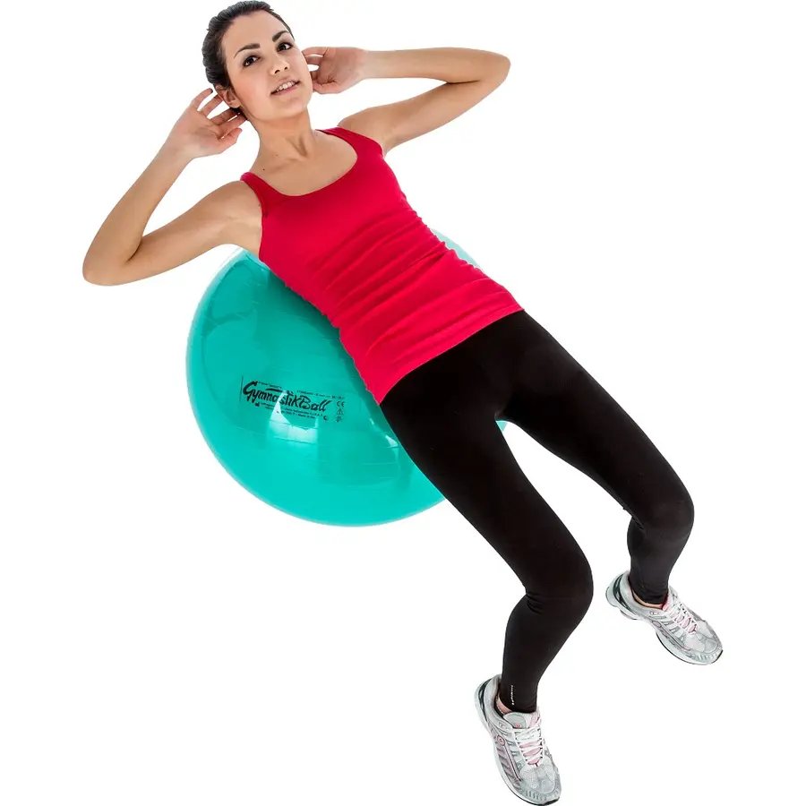 Pilatesboll Ledragomma Grön | 65 cm 
