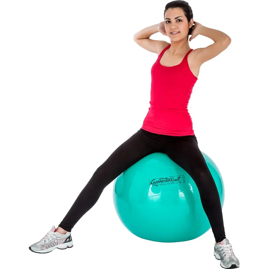 Pilatesboll Ledragomma Grön | 65 cm 