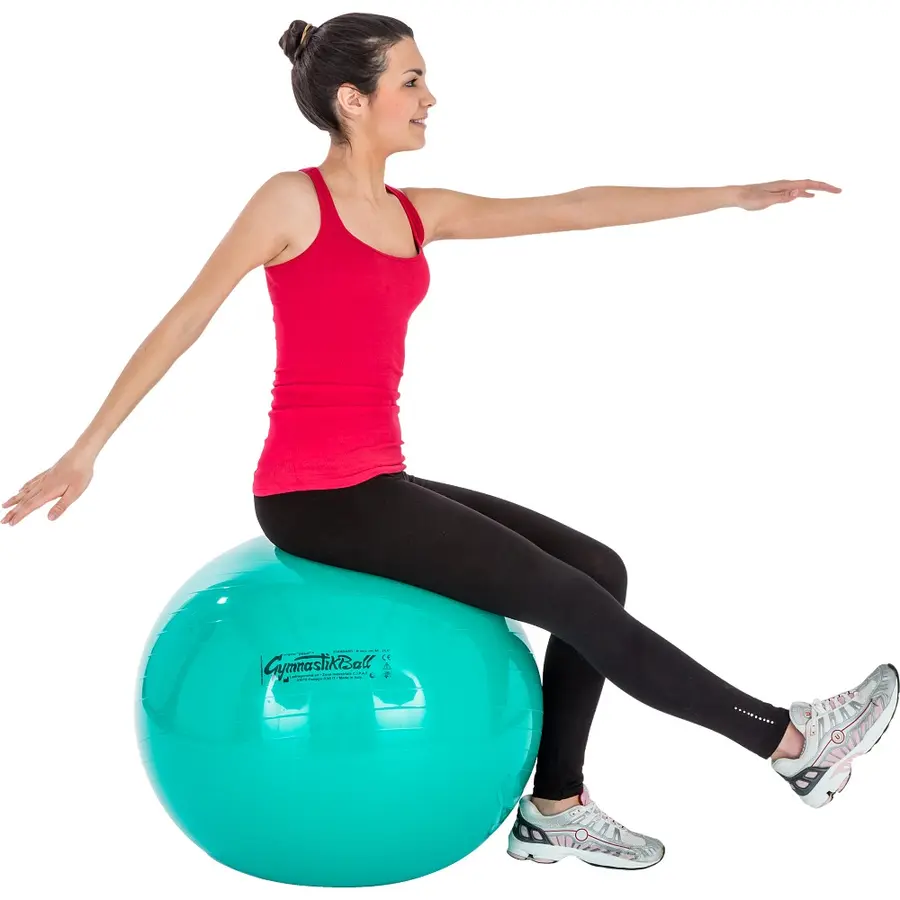 Pilatesboll Ledragomma Grön | 65 cm 