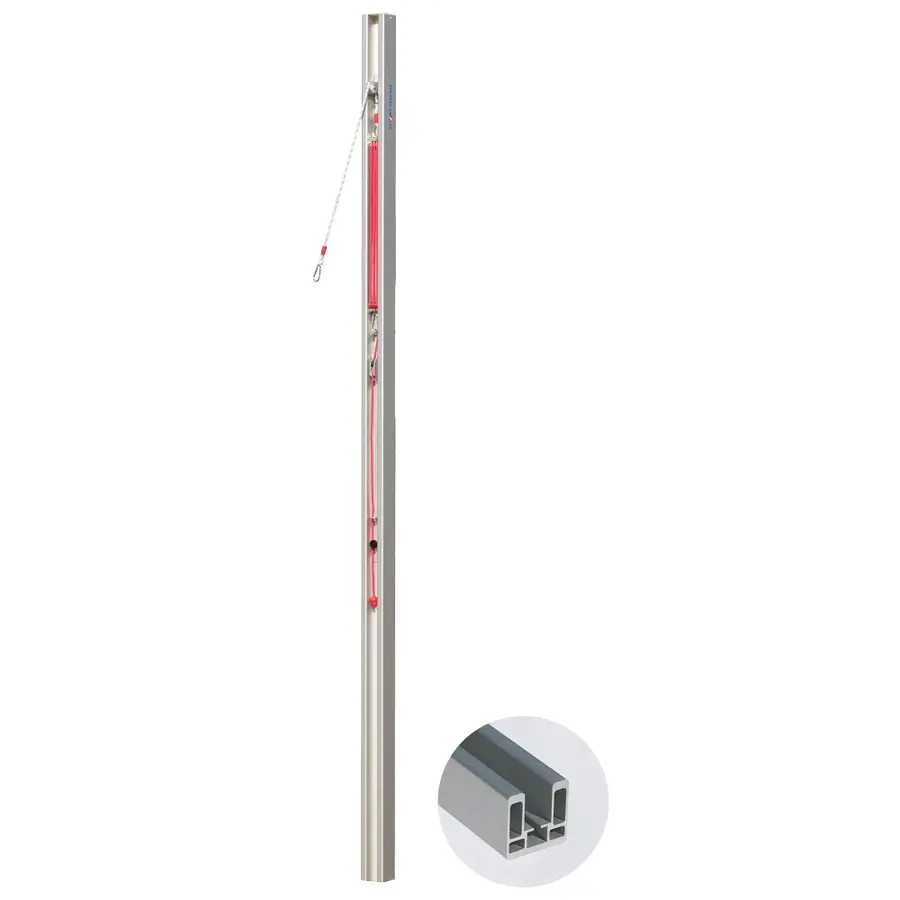 Volleybollstolpe 80x80 mm 2 st Med remspännare | DDV 1 