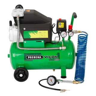 Kompressor Vigon 240 med tryckbeh&#229;llare 1100W | 8 bar | 160 l/min
