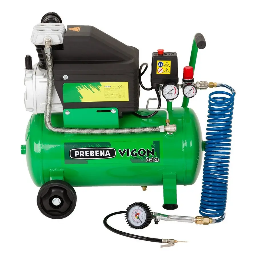 Kompressor Vigon 240 med tryckbehållare 1100W | 8 bar | 160 l/min 