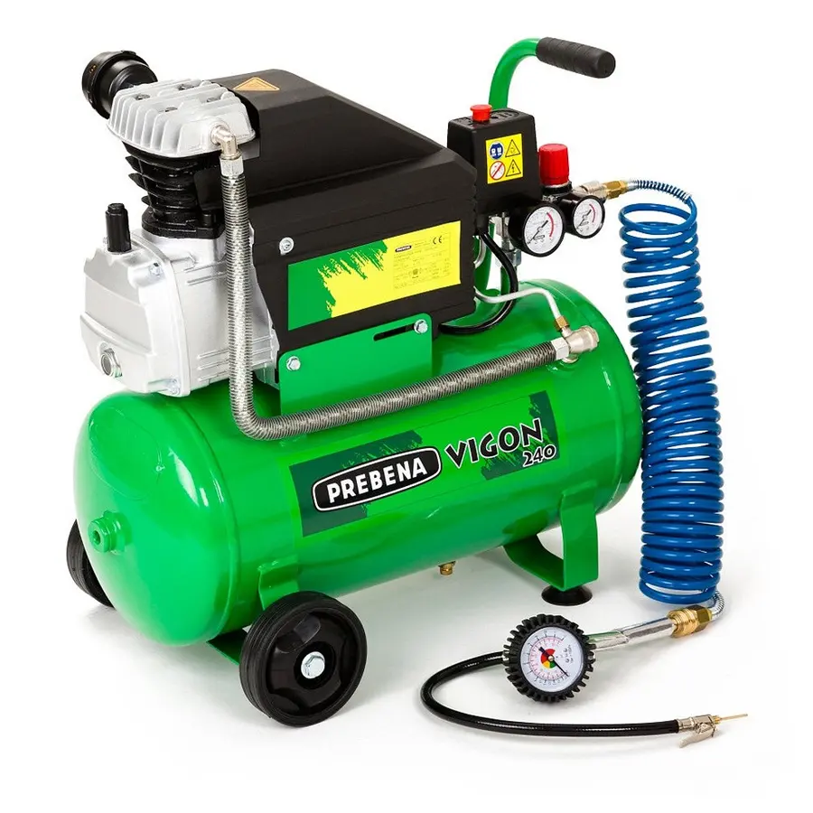 Kompressor Vigon 240 med tryckbehållare 1100W | 8 bar | 160 l/min 