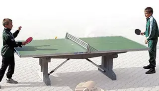 Bordtennisbord Premium Stabil 700 kg Bl&#229;tt utomhusbord i Polymerbetong