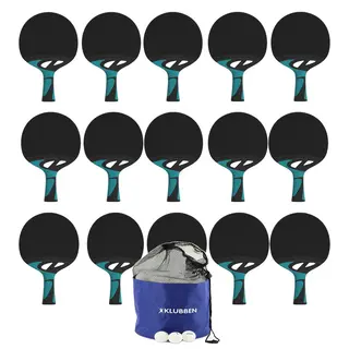 Bordtennisset Tacteo 30 Outdoor Paket Utomhusracketar 12 st | 144 vita bollar