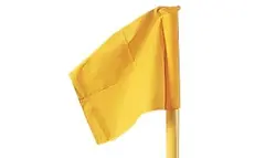 Flagga till hörnstolpe 50 mm Fyrkantig hörnflagga Gul