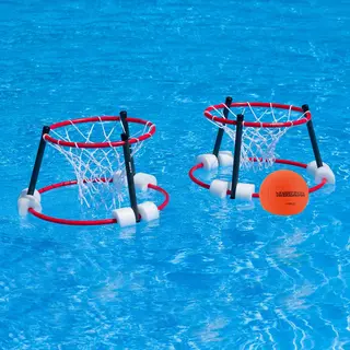 Vattenbasket f&#246;r poolen Set med 2 korgar + boll