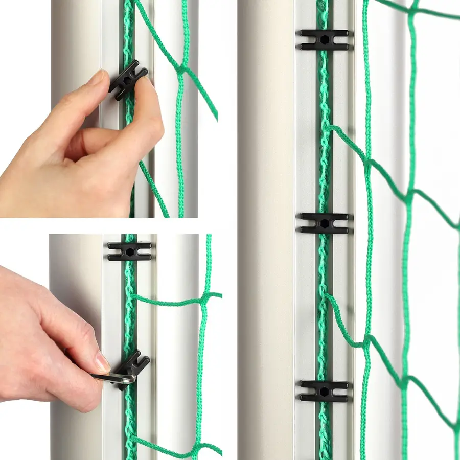 Fotbollsmål 3x2 m m/markhylsor 5 manna | 80x80 mm profil 