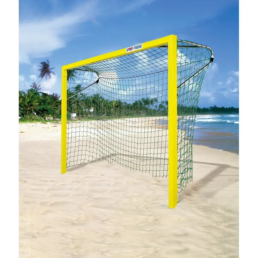 Mål Beachhåndball 3x2 m m/hylser (1 stk) Pulverlakkert gult 