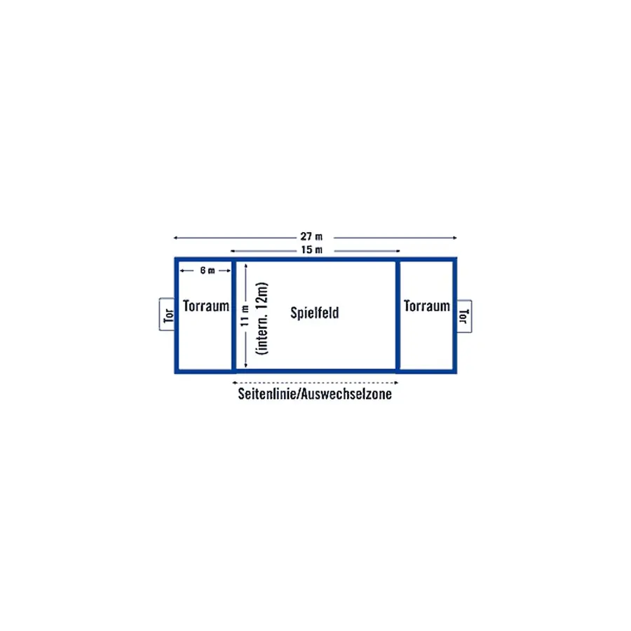 Kompletta linjer för Beachhandbollsplan 27 x 12 m | 25 mm brett band 