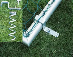 Forankringssett for 2 fotballm&#229;l Oval profil p&#229; ramme
