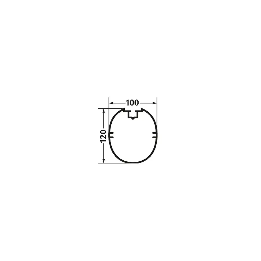 Fotbollsmål 5x2 m m/markhylsor 7 manna | Oval profil 