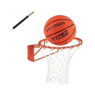 Basketkorg med basketboll & pump Inomhus eller utomhus