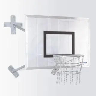 Basketplanka i Aluminium med korg Vandalsäker basketkorg