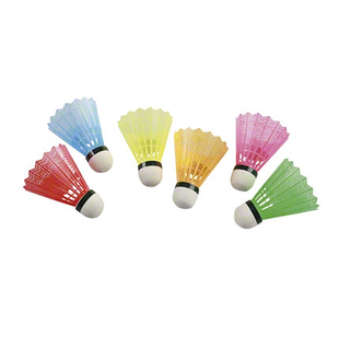 Badmintonbollar med färgad kjol - 6 st Bra kvalitet