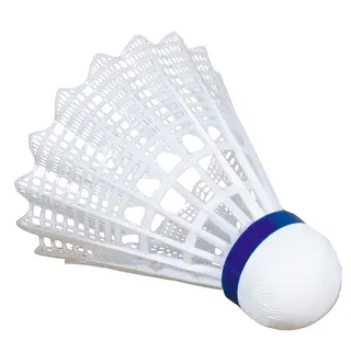 Badmintonboll Shuttle 1000 - 6 st Vit med bl&#229; ring - medel