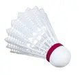 Badmintonboll Shuttle 1000 - 6 st Vit med r&#246;d ring - snabb hastighet