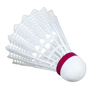 Badmintonboll Shuttle 1000 - 6 st Vit med r&#246;d ring - snabb hastighet