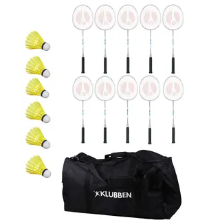 Badmintonset skola 10 st rack | 6 st bollar | 1 bag