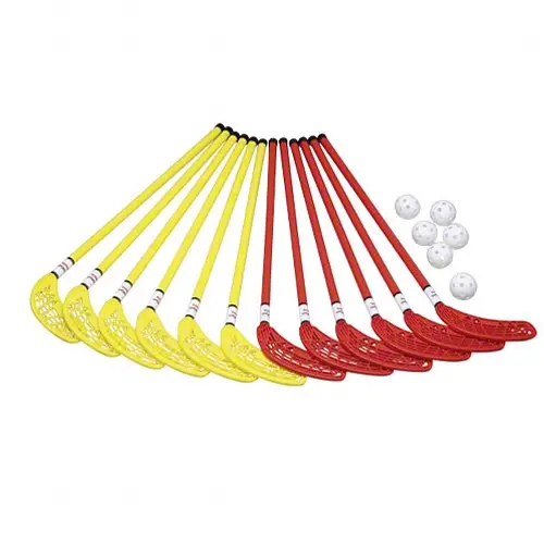 Innebandyklubbor Unihoc Kids 80 cm 12 klubboroch 6 bollar 