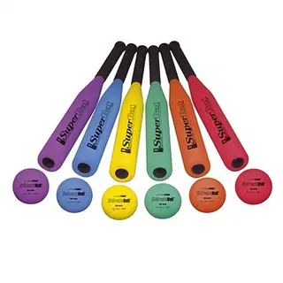 Bonkerball Mjuka brännbollsrack 6 rack 69 cm | 6 mjuka bollar 9 cm