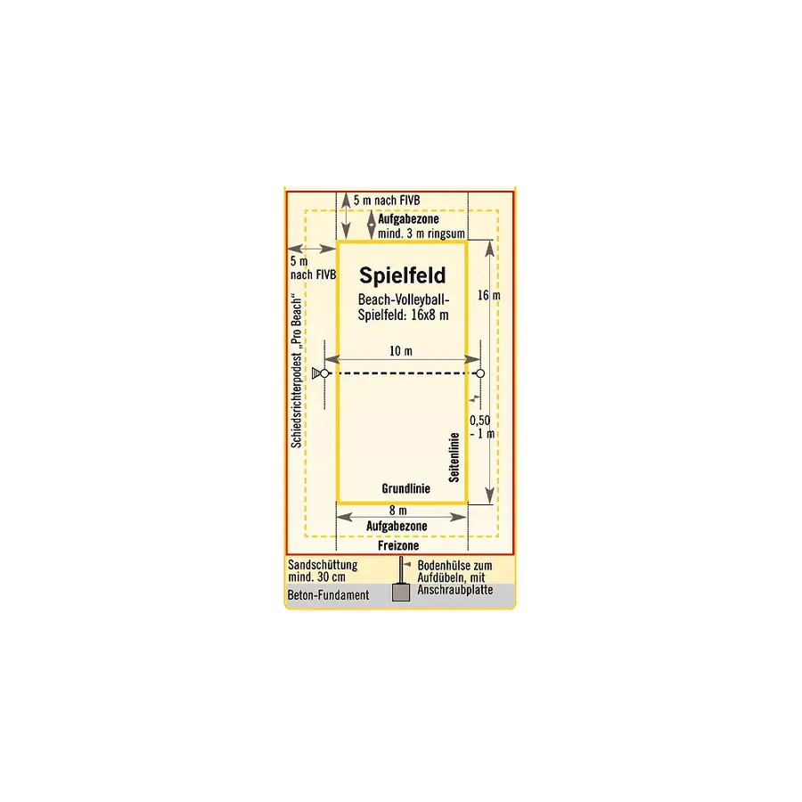Tilbehör markhylsa | ø83 x 360 mm för beachvolleybollstolpar 