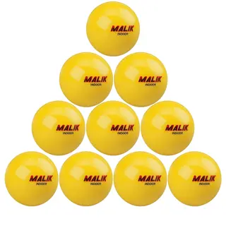 Landhockeyboll Allround 10 st. 70 mm | Gul | Inomhusboll