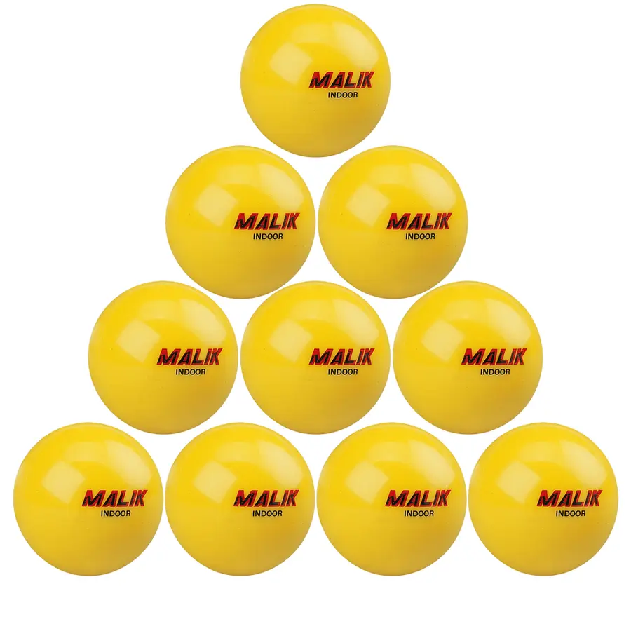 Landhockeyboll Allround 10 st. 70 mm | Gul | Inomhusboll 