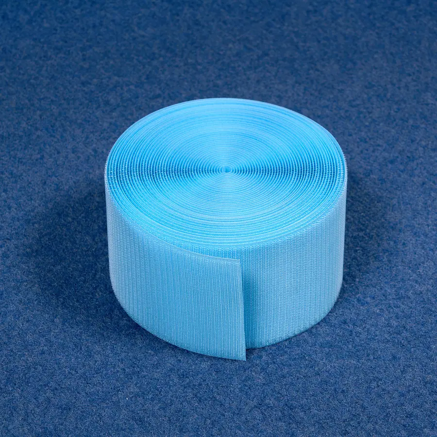 Kardborreband för nålfiltsmatta Blå Skarvband för nålfilt | 12 m x 10 cm 