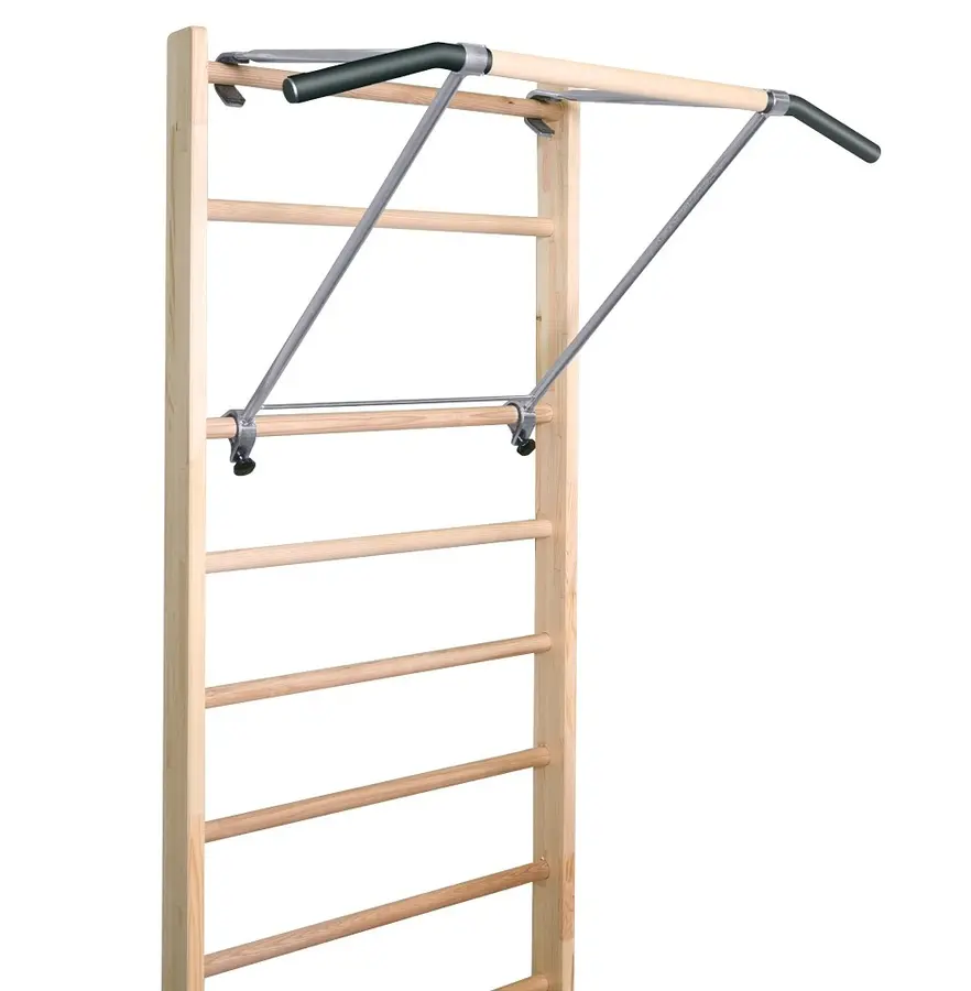 Ribbevegg med pull-up stang 210 cm 1 seksjon | Avstand 25,2 cm | Ask 
