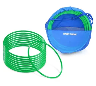 Gymnastikkringer Pvc 60 cm | Gr&#248;nn 60 cm | 10 stk med oppbevaringsbag