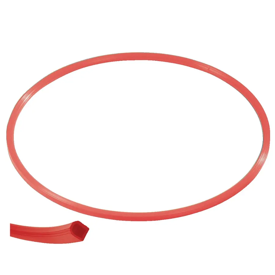 Tunnband i plast | 70 cm | Röd Rockring med kantprofil 