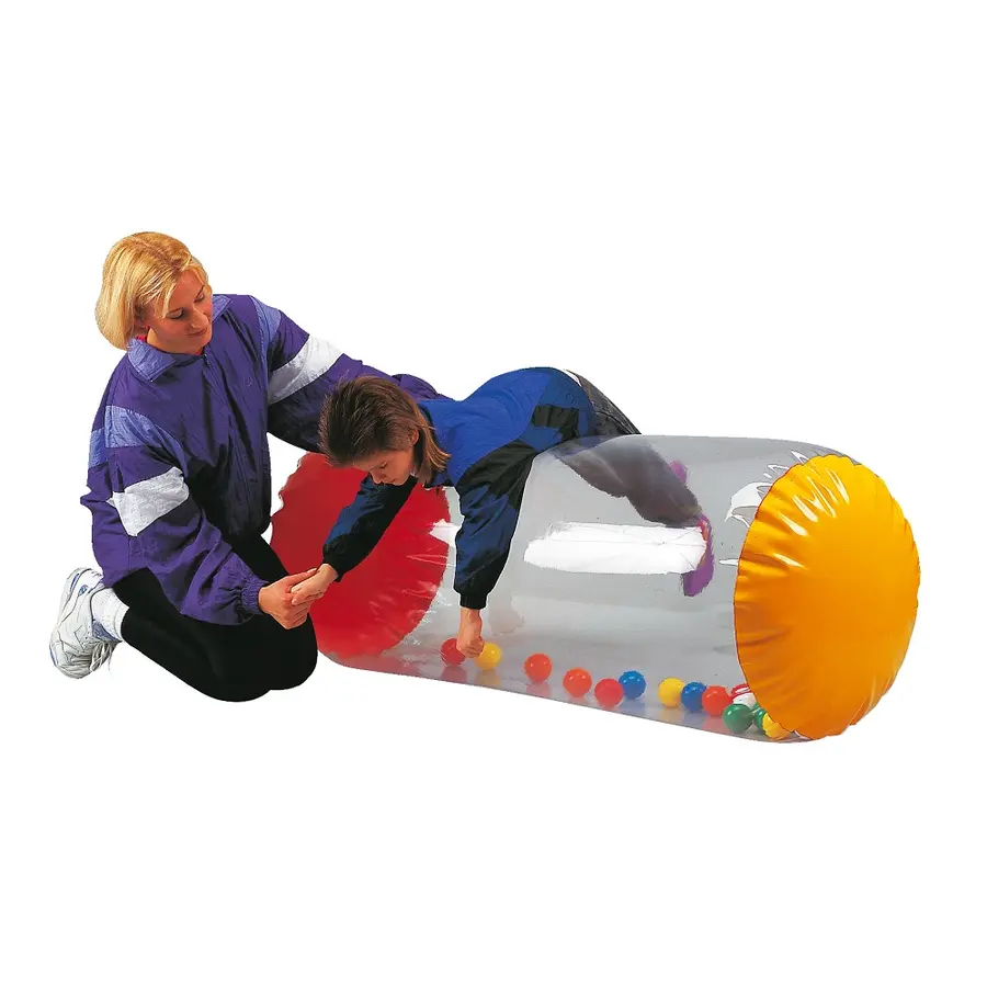 Terapirulle Airkraft med baller 45 cm gjennomsiktig og luftfylt pølle 