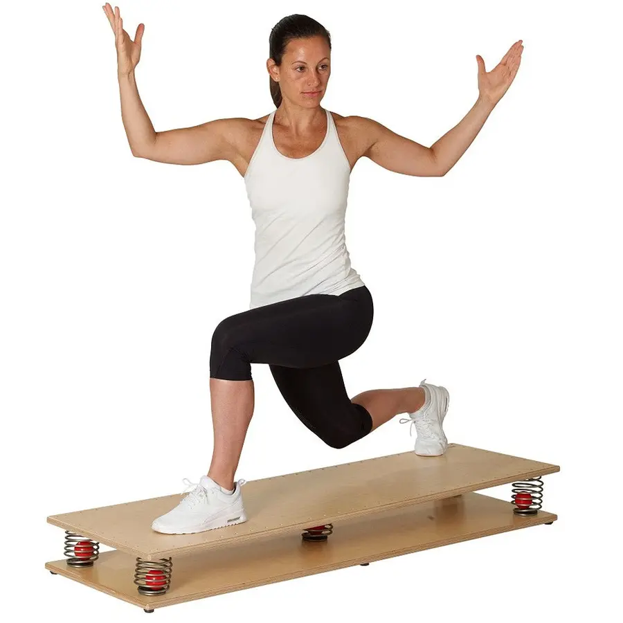 Balansbräda Pedalo plattform med fjädrar Rehabiliteringplattform | 150 x 45 cm 