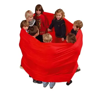 Rondoduk 140 cm | 4 m Elastisk duk för grupplekar | Röd