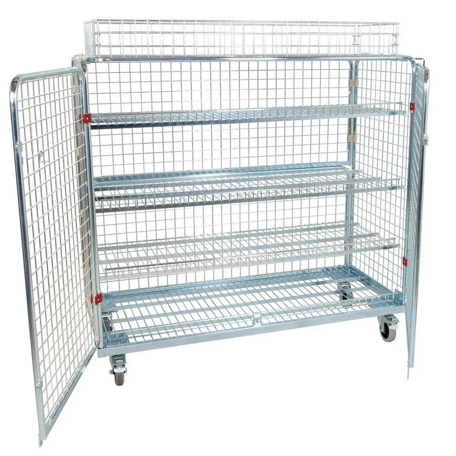 Förvaringsvagn Standard med topphylla 150x140x62 cm med 3 hyllor 