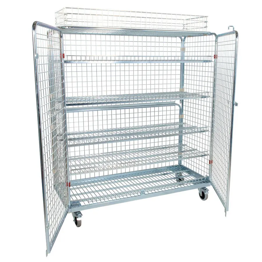 Förvaringsvagn Maxi m/topp 150x170 cm LxBxH: 150x62x170 cm, med 4 hyllor 