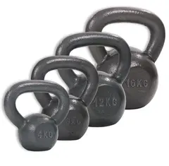 Kettlebell 4 st Halks&#228;kert grepp | 4, 8, 12, 16 kg